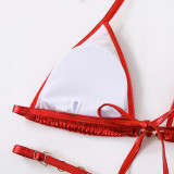 Women shiny sexy bikini swimsuit
