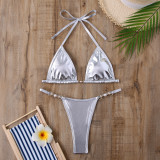 Women shiny sexy bikini swimsuit