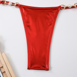 Women shiny sexy bikini swimsuit