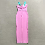 Women Colorblock Maxi Dress