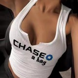 Fashion Letter Print Vest