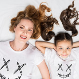 Trendy Mother's Day Father's Day Parent-Child Clothing Loose Short-Sleeved T-Shirt Summer Family Clothes