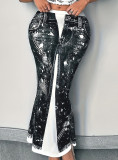 Plus Size Women Elegant Printed Long Dress