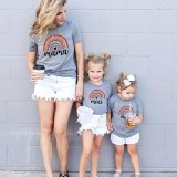 Trendy Mother's Day Father's Day Parent-Child Clothing Loose Short-Sleeved T-Shirt Summer Family Clothes