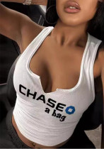 Fashion Letter Print Vest