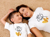 Trendy Mother's Day Father's Day Parent-Child Clothing Summer Mother-Daughter Short-Sleeved T-Shirts Girls Boys Family Clothing