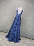 Straps Deep V Sexy Chic Formal  Party Dress A Swing Evening Dress（Processing time need 3-6 days）