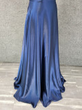 Straps Deep V Sexy Chic Formal  Party Dress A Swing Evening Dress（Processing time need 3-6 days）