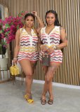 Women's Summer Stripe Knitting Sleeveless Jumpsuit