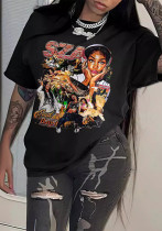 Women Summer Short Sleeve Printed T-Shirt Women Summer Short Sleeve Printed T-Shirt