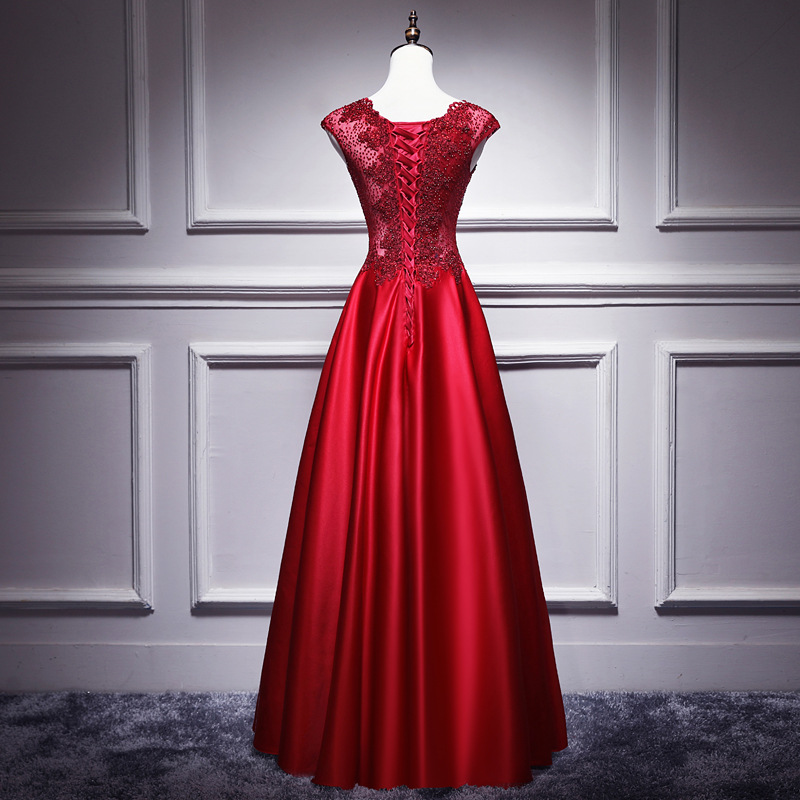 Red Bride Long Gown Chic Spring Wedding Formal Party Evening Dress(Processing time need 3-6 days) - Image 8
