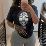 Women Summer Short Sleeve Printed T-Shirt