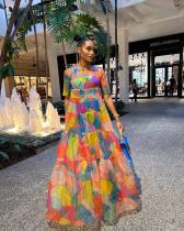 Women's Mesh Print Dress Women's Mesh Print Dress