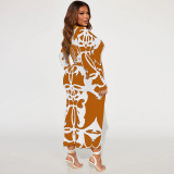 Plus Size Women's Sexy U Neck Long Sleeve Dress
