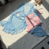 Sexy Lacemesh Four Piece Bikini Swimsuit
