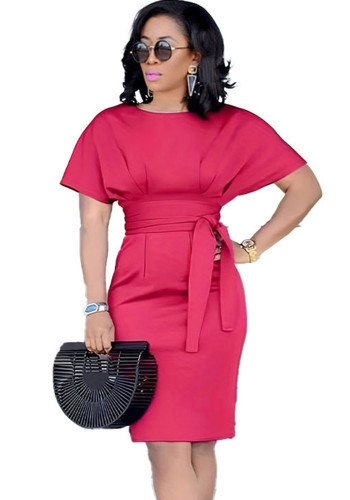 Women Elegant Short Sleeve Dress