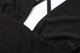 Women Summer Crossover Lace-Up Sexy Backless Jumpsuit
