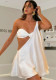Spring Summer Women's Sexy Slash Shoulder Formal Party Evening Dress