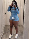 Women long sleeve Hood top and Rompers two piece set