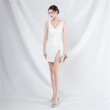 Elegant luxury sequin v-neck Short Party Dresses