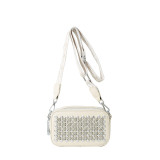 Popular Bags Fashion Rivets Trendy Women's Wide Shoulder Strap Crossbody Square Bag