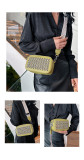 Popular Bags Fashion Rivets Trendy Women's Wide Shoulder Strap Crossbody Square Bag