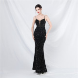 Women Palace Fishbone Vest Beaded Customized Strapless Evening Dress
