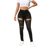 Women Summer Ripped Denim Pants