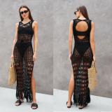 Women Beach Hollow Knitting Holidays Dress