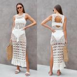 Women Beach Hollow Knitting Holidays Dress