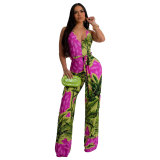 Women Sexy Print Jumpsuit