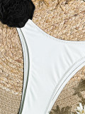 Women 3D Flower Bikini Strapless Sexy Swimwear Two Pieces