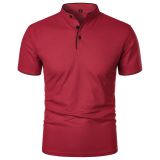 Men's Summer Solid Short Sleeve Polo T-shirt