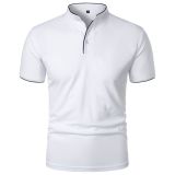 Men's Summer Solid Short Sleeve Polo T-shirt