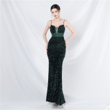 Women Palace Fishbone Vest Beaded Customized Strapless Evening Dress