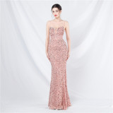 Women Palace Fishbone Vest Beaded Customized Strapless Evening Dress