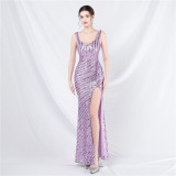 Women sequined evening gown