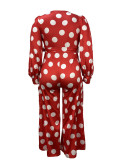 Plus Size Women Dot Print Jumpsuit