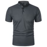 Men's Summer Solid Short Sleeve Polo T-shirt