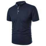 Men's Summer Solid Short Sleeve Polo T-shirt