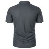 Men's Summer Solid Short Sleeve Polo T-shirt