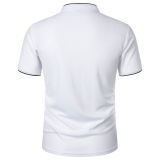 Men's Summer Solid Short Sleeve Polo T-shirt
