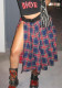 Patchwork Contrast Plaid Women's Skirt