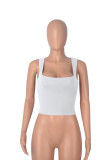 Women's Casual Solid Color Tight Fitting Double Layer Streetwear Basic Tank Top