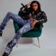 Women's Fitted High Waist Ripped Denim Pants High Stretch Jeans