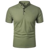 Men's Summer Solid Short Sleeve Polo T-shirt