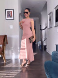 Women's Spring And Autumn Fashion Sexy Hollow Low Back Slim Bodycon Dress