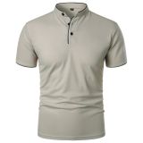 Men's Summer Solid Short Sleeve Polo T-shirt