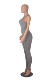 Quick-Drying Ribbed Yoga Jumpsuit One-Piece Sleeveless Stretch Tight Fitting Romper