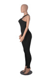 Quick-Drying Ribbed Yoga Jumpsuit One-Piece Sleeveless Stretch Tight Fitting Romper